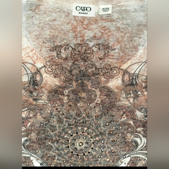 Lot Of 2 Women's Long Sleeve Tops Sz XL Worthington & CATO - Picture 5 of 7